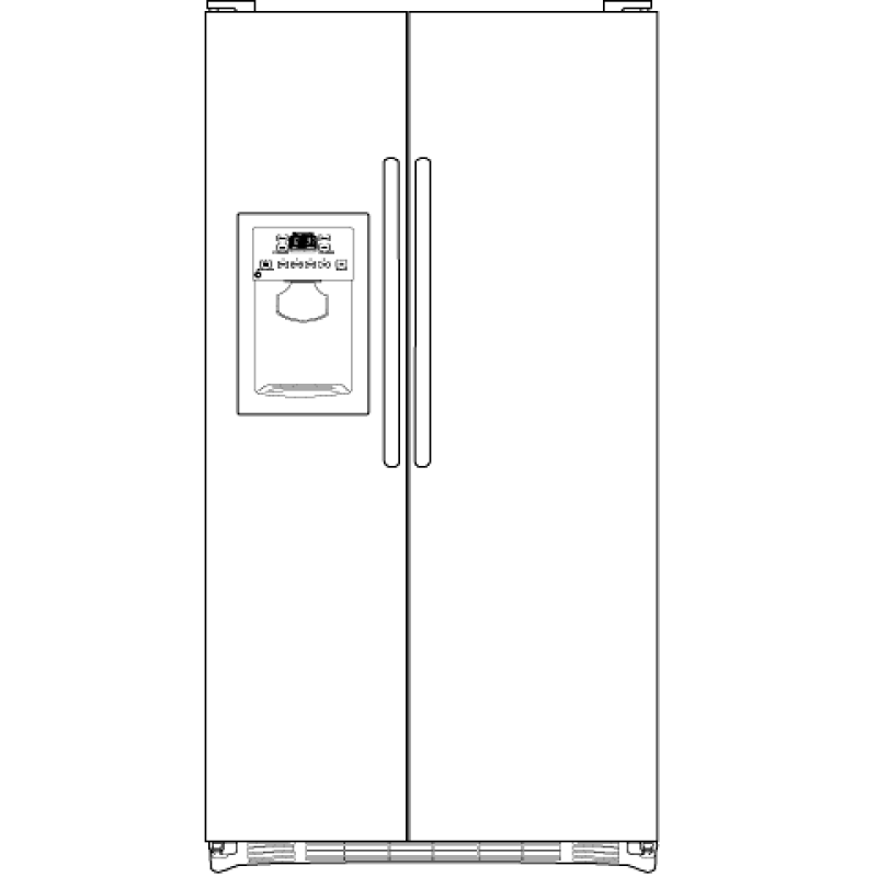 25.0 Cu. Ft. Side-By-Side Refrigerator with Dispenser GSF25IGXWW