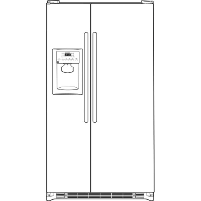 25.3 Cu. Ft. Side-By-Side Refrigerator with Dispenser GSF25JGCWW