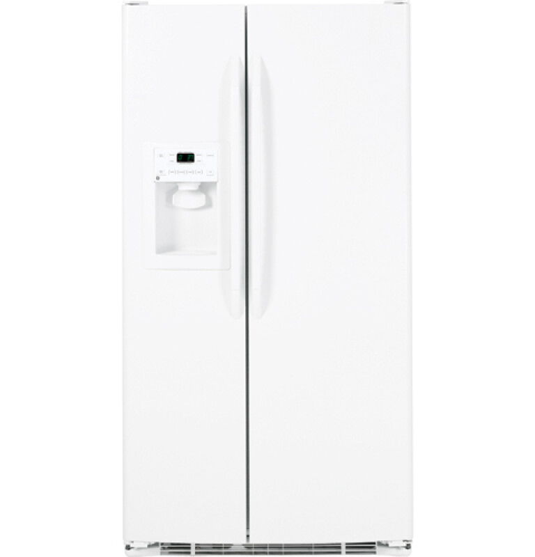 GE 25.4 Cu. Ft. Side-By-Side Refrigerator with Dispenser White GSF25KGWWW Picture 1