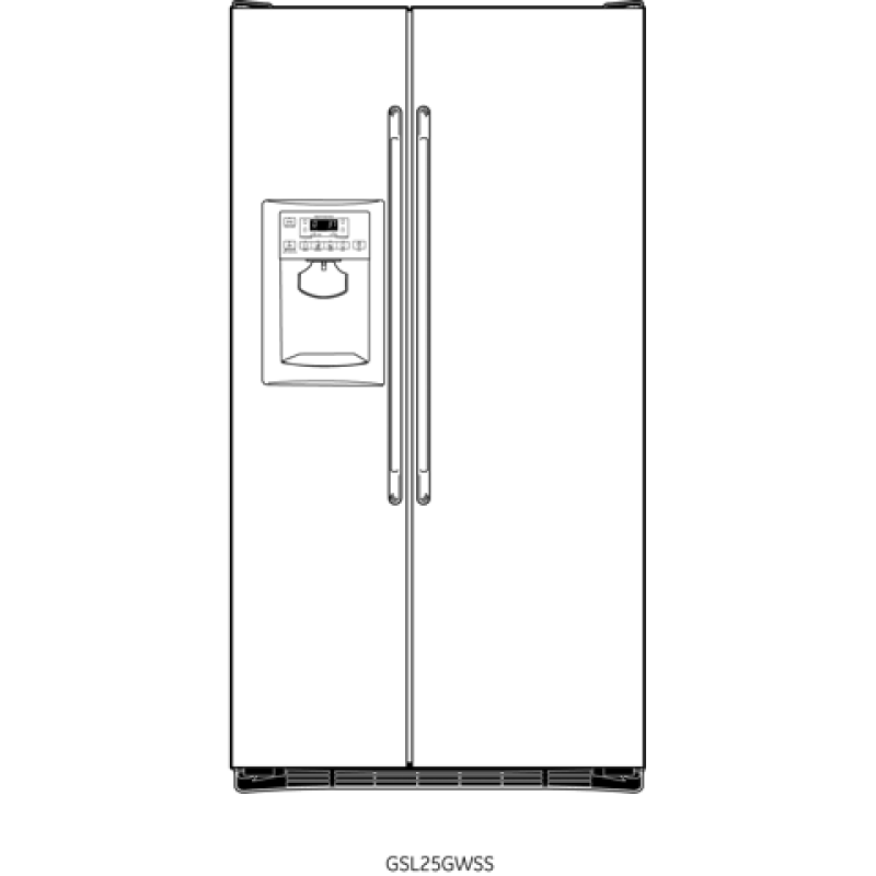 25.4 Cu. Ft. Side-By-Side Refrigerator with Dispenser GSF25XGWWW