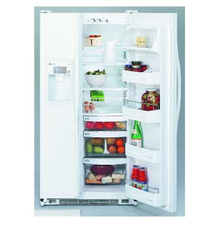 Refrigerator Side by Side, 692 liters (Freezer 252 L), SoftTouch dispenser, White Color Model GSG25IEMFWW