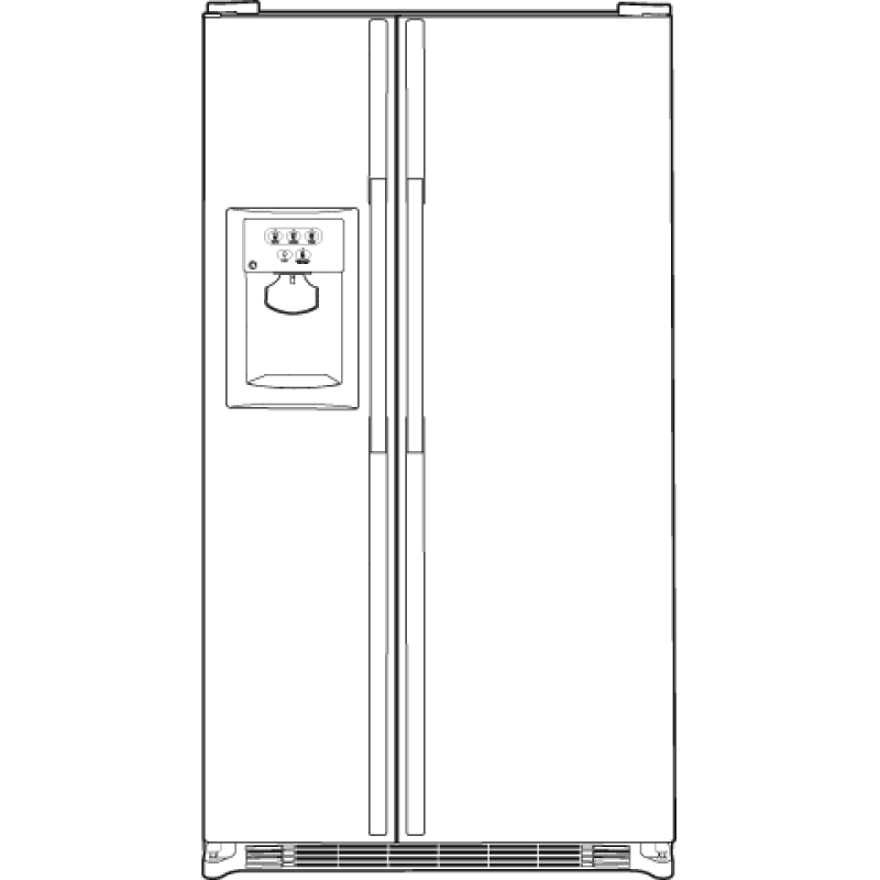 22.0 Cu. Ft. Side-By-Side Refrigerator with Dispenser GSH22JFRBB