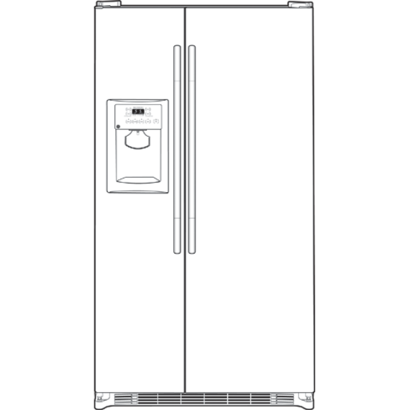 21.9 Cu. Ft. Side-By-Side Refrigerator with Dispenser GSH22JFZBB