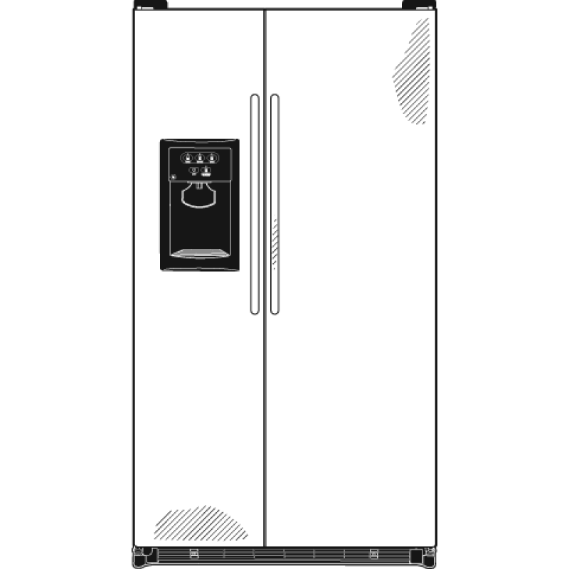 22.0 Cu. Ft. Stainless Side-By-Side Refrigerator with Dispenser GSH22JSRSS