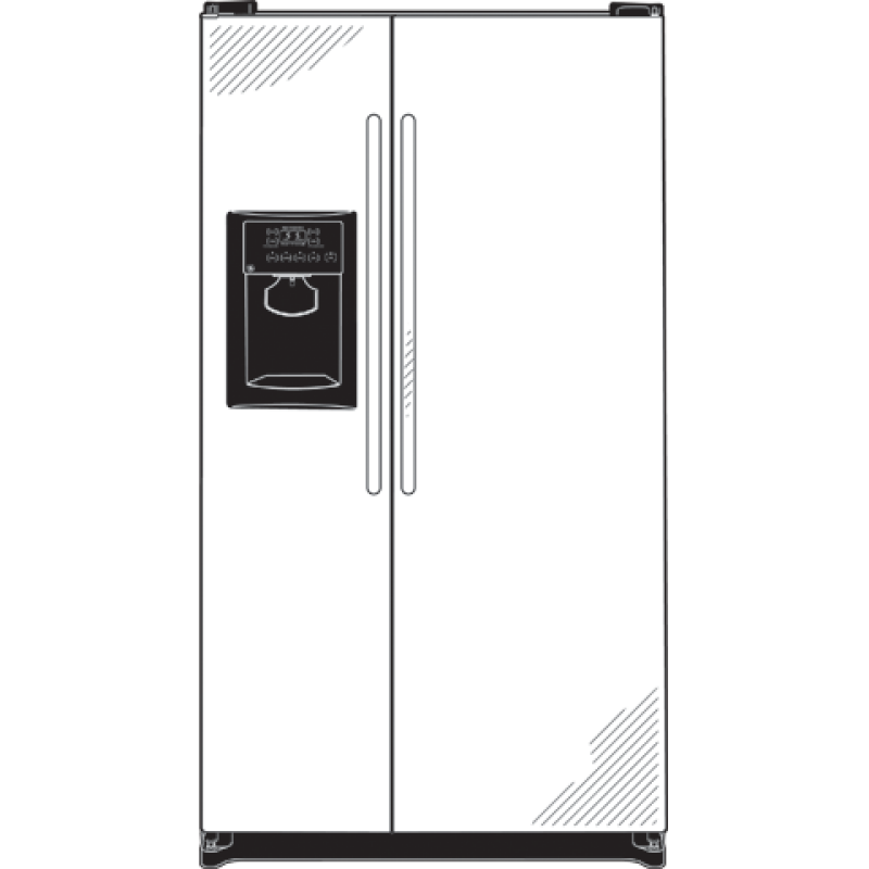 21.9 Cu. Ft. Side-By-Side Refrigerator with Dispenser GSH22JSZSS