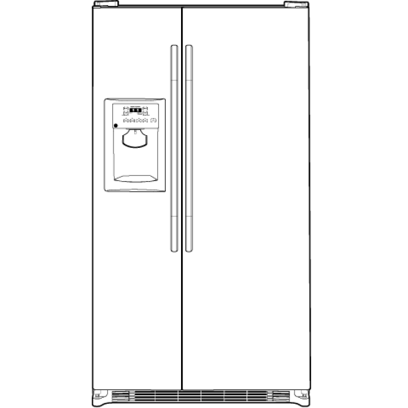 25.3 Cu. Ft. Side-By-Side Refrigerator with Dispenser GSH25GGCWW