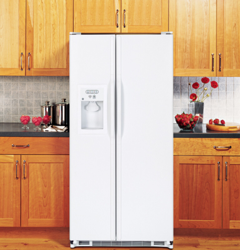 25.0 Cu. Ft. Side-By-Side Refrigerator with Dispenser GSH25JFRWW, product image 4 of 6