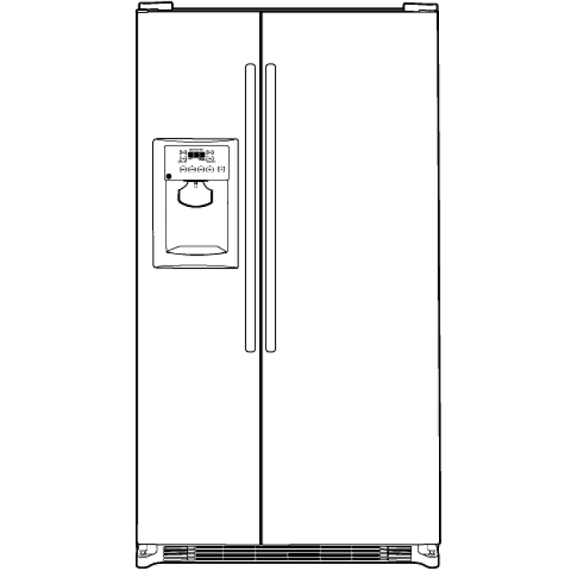 25.3 Cu. Ft. Side-By-Side Refrigerator with Dispenser GSH25JFXBB
