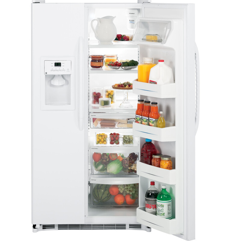 25.3 Cu. Ft. Side-By-Side Refrigerator with Dispenser GSH25JFXWW