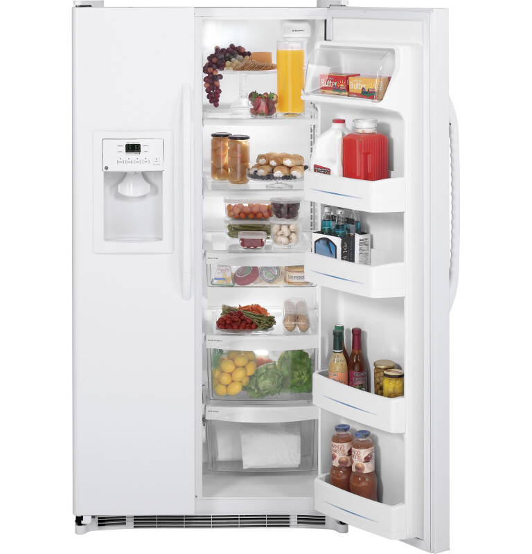 25.3 Cu. Ft. Side-By-Side Refrigerator with Dispenser GSH25JFXWW
