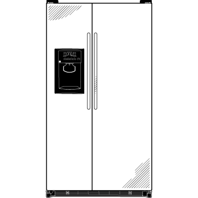 25.0 Cu. Ft. Stainless Side-By-Side Refrigerator with Dispenser GSH25JSTSS