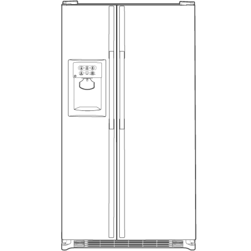 25.0 Cu. Ft. Capacity Side-By-Side Refrigerator with Dispenser GSH25KGRWW