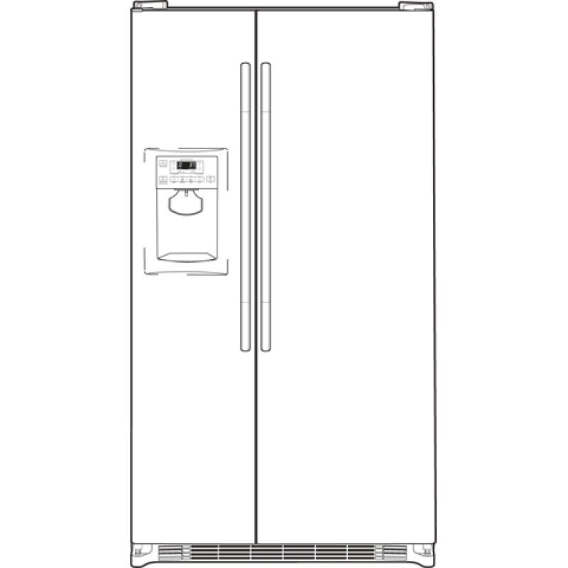 23.1 Cu. Ft. Side-By-Side Refrigerator with Dispenser GSHF3KGZBB