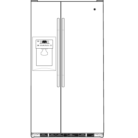 25.4 Cu. Ft. Side-By-Side Refrigerator with Dispenser GSHF5KGXWW