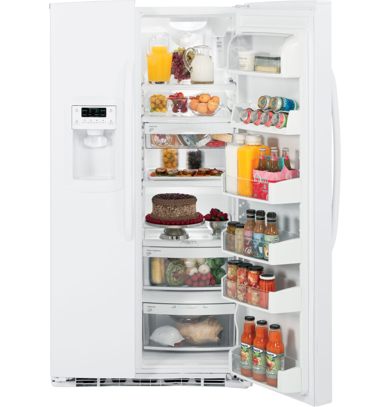 25.4 Cu. Ft. Capacity Side-By-Side Refrigerator with Dispenser GSHF5MGXWW
