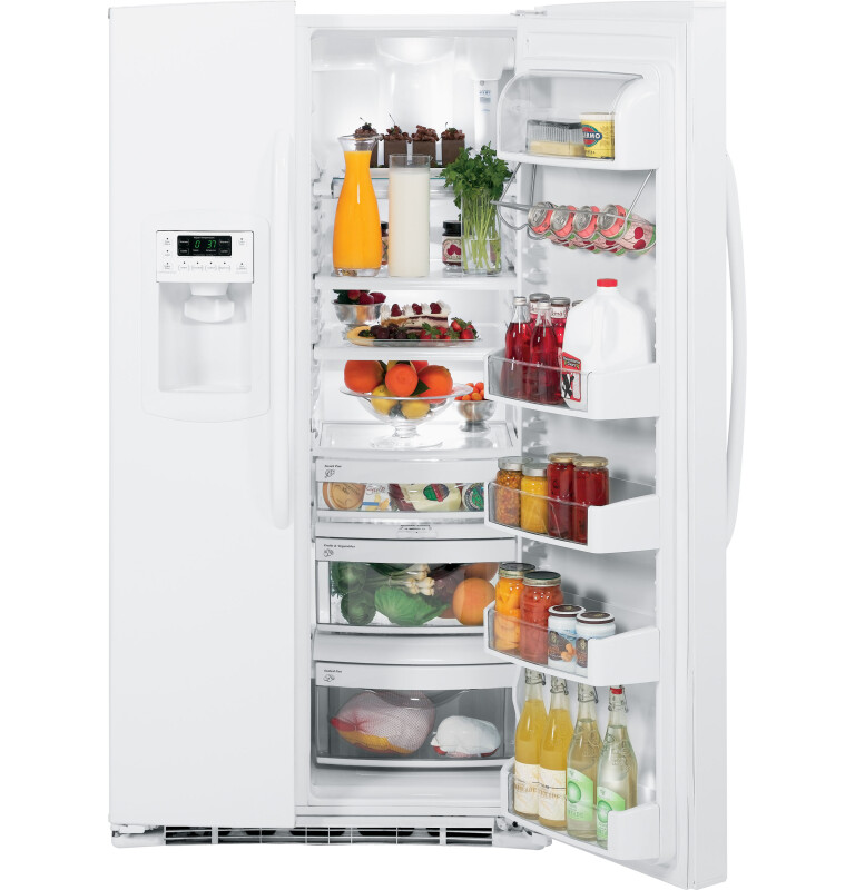 25.4 Cu. Ft. Side-By-Side Refrigerator with Dispenser GSHF5PGXWW