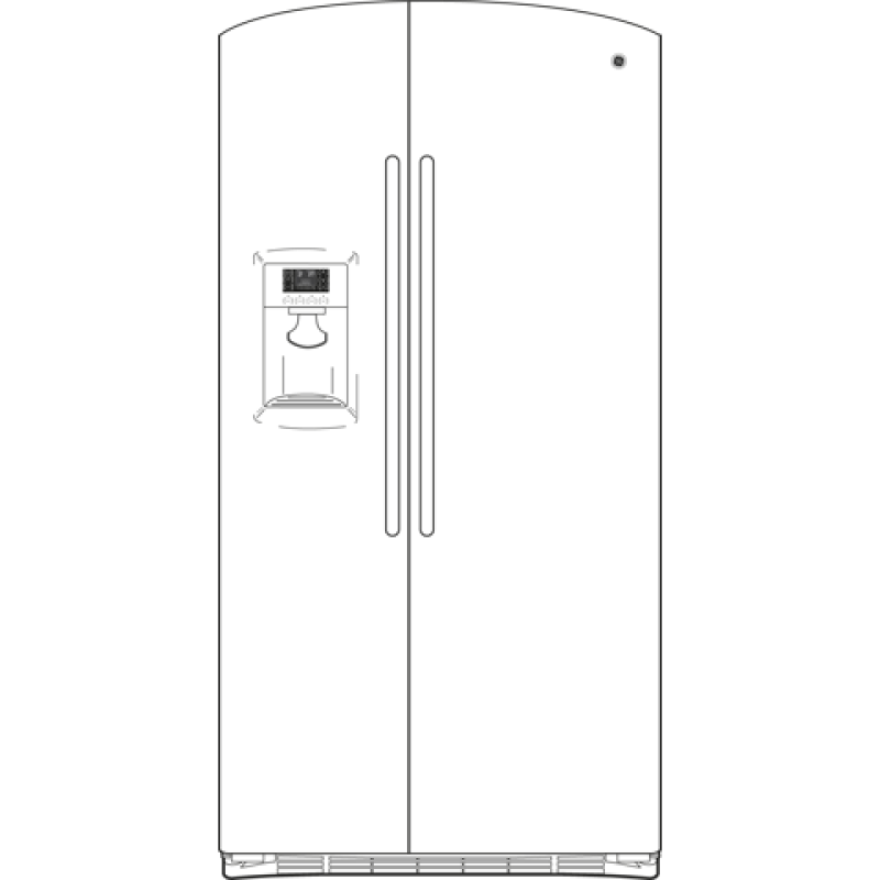 25.8 Cu. Ft. Side-By-Side Refrigerator with Dispenser GSHF6PGYBB, product image 3 of 4