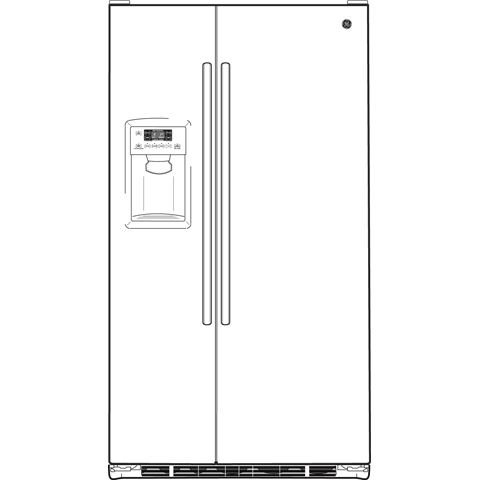 29.1 Cu. Ft. Side-by-Side Refrigerator with Integrated Dispenser GSHF9NGYBB