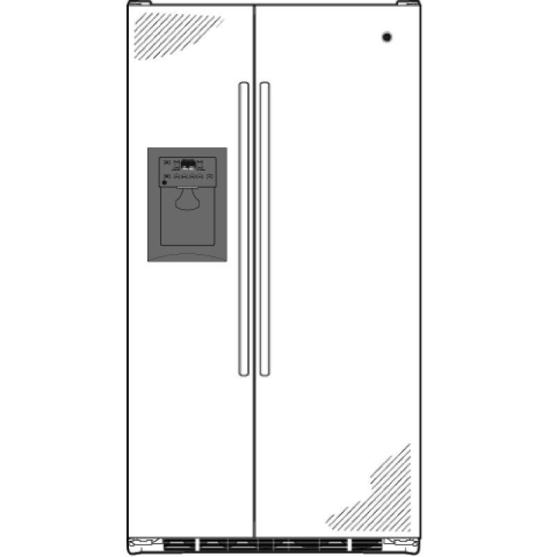 25.4 Cu. Ft. Side-By-Side Refrigerator with Dispenser GSHS5KGXSS