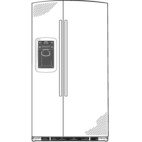 25.4 Cu. Ft. Capacity Side-By-Side Refrigerator with Dispenser GSHS5MGXSS