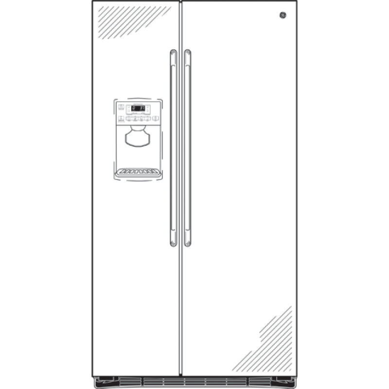 25.9 Cu. Ft. Side-By-Side Refrigerator with Dispenser GSHS6NGBSS