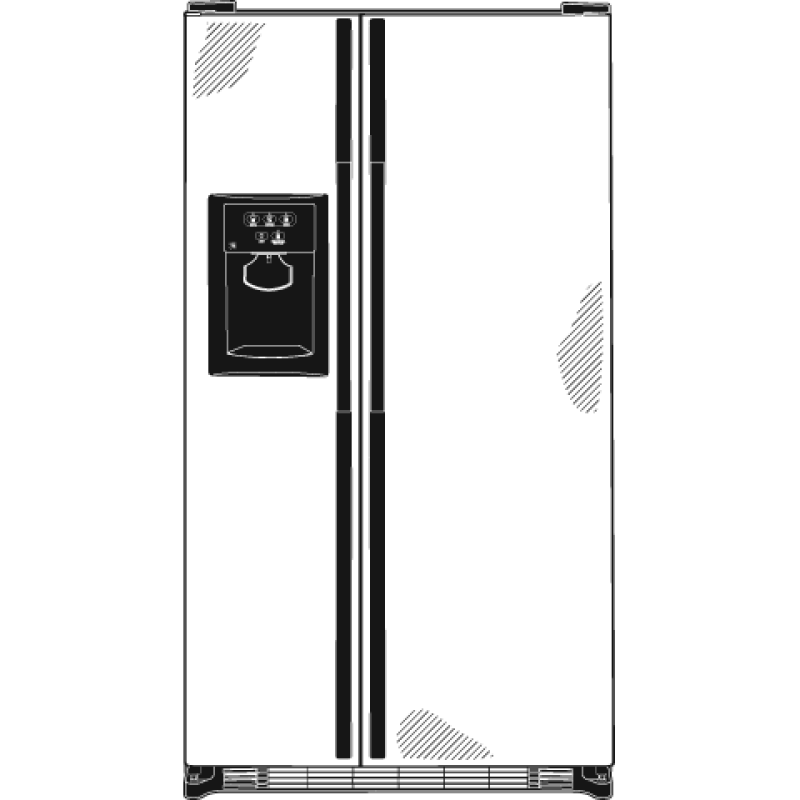 22.0 Cu. Ft. CleanSteel Side-By-Side Refrigerator with Dispenser GSL22JFRBS