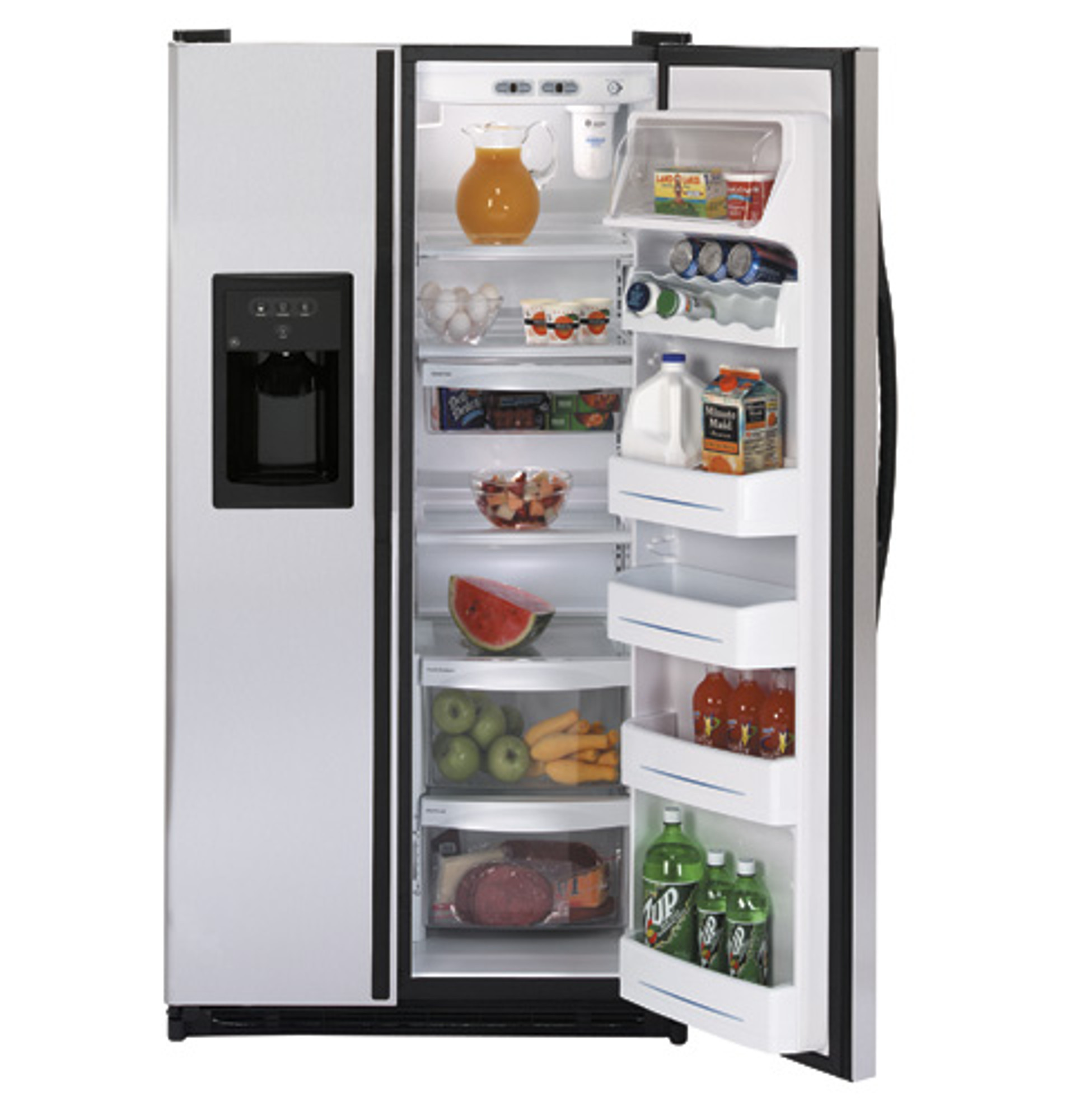 21.9 Cu. Ft. Capacity CleanSteel Side-By-Side Refrigerator with Dispenser GSL22QGPBS