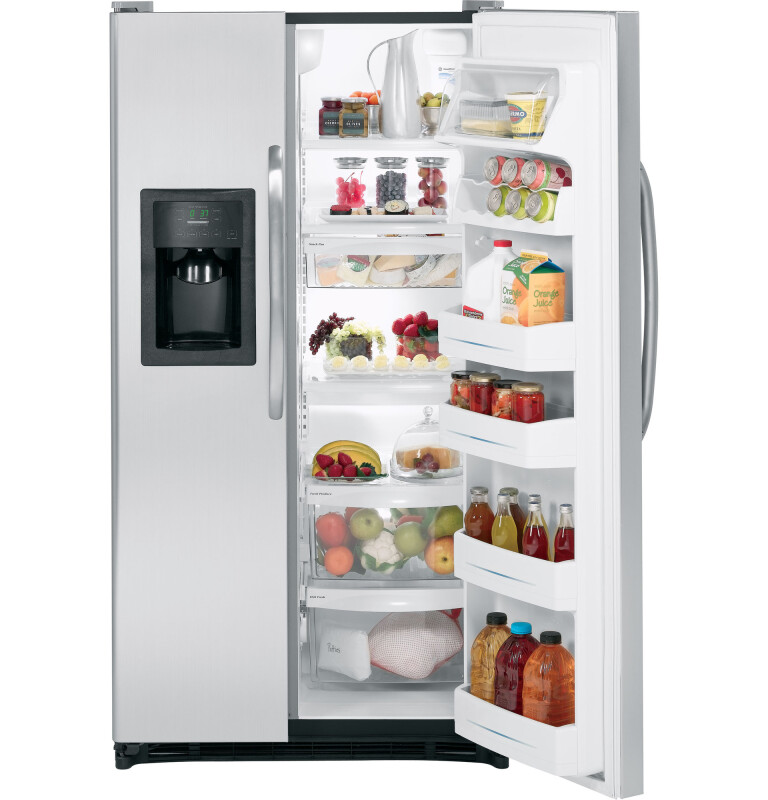 25.3 Cu. Ft. Side-By-Side Refrigerator with Dispenser GSL25IGXLS, product image 2 of 3