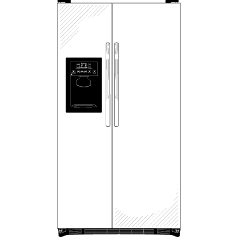 25.3 Cu. Ft. Side-By-Side Refrigerator with Dispenser GSL25IGZLS