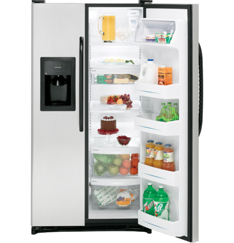 25.0 Cu. Ft. CleanSteel Side-By-Side Refrigerator with Dispenser GSL25JFTBS