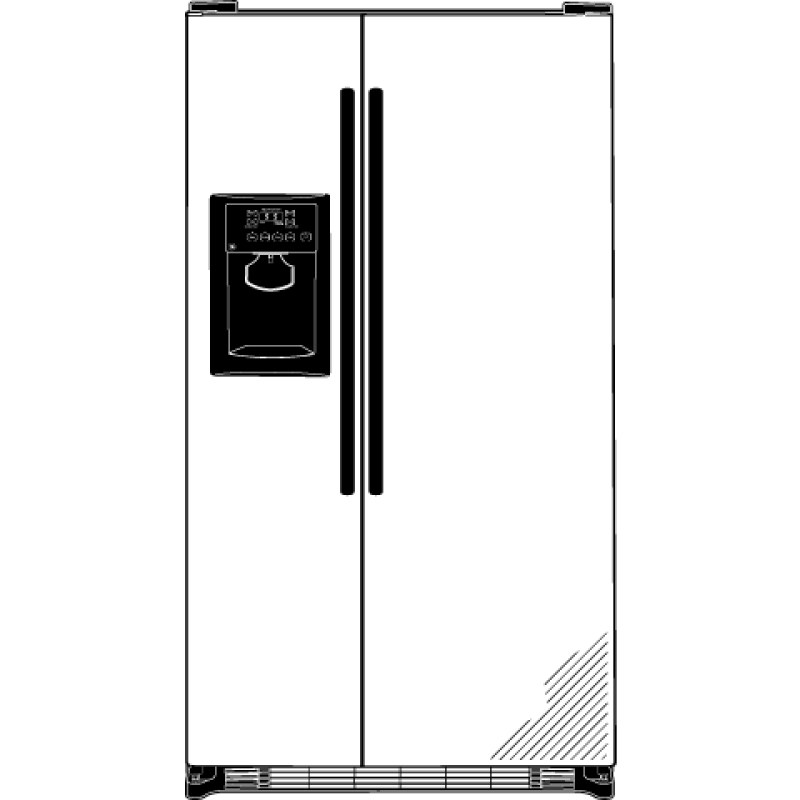 25.0 Cu. Ft. CleanSteel Side-By-Side Refrigerator with Dispenser GSL25JFTBS