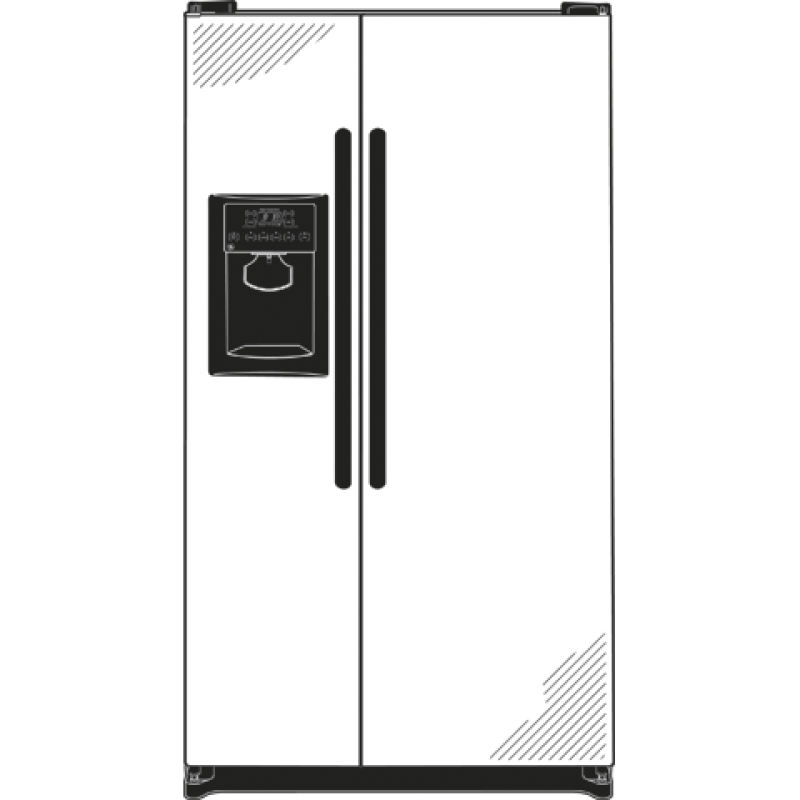 25.3 Cu. Ft. Side-By-Side Refrigerator with Dispenser GSL25JGCLS
