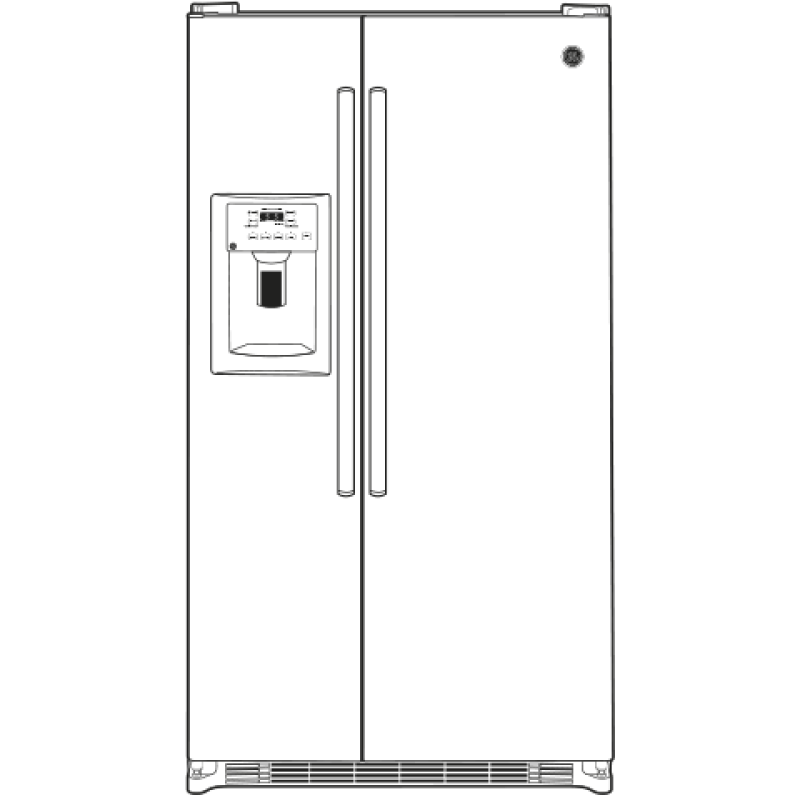20.0 Cu. Ft. Side-By-Side Refrigerator GSS20ESHSS