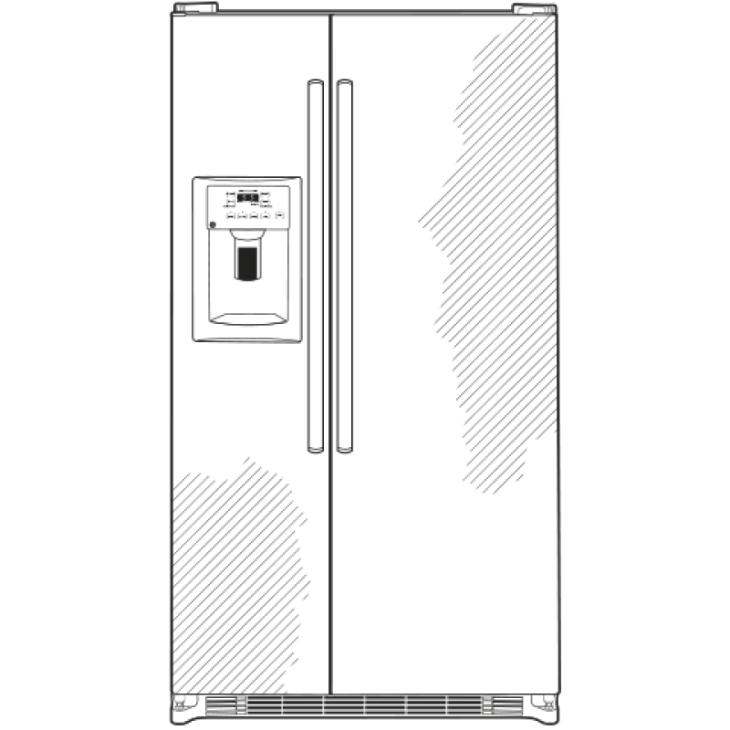 20.0 Cu. Ft. Side-By-Side Refrigerator GSS20ETHBB