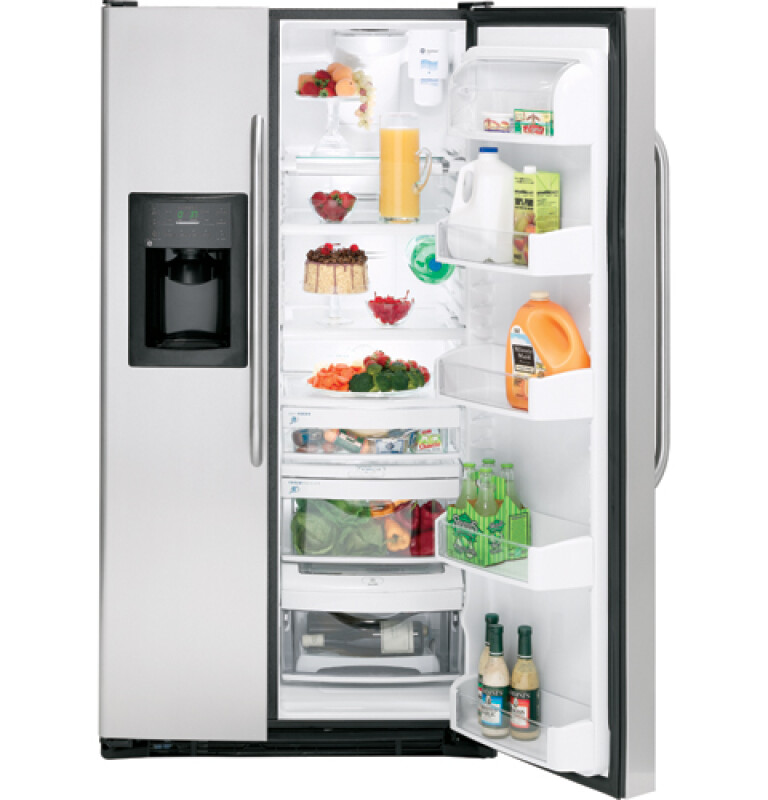 22.6 Cu. Ft. Stainless Side-By-Side Refrigerator with Dispenser GSS23LSTSS