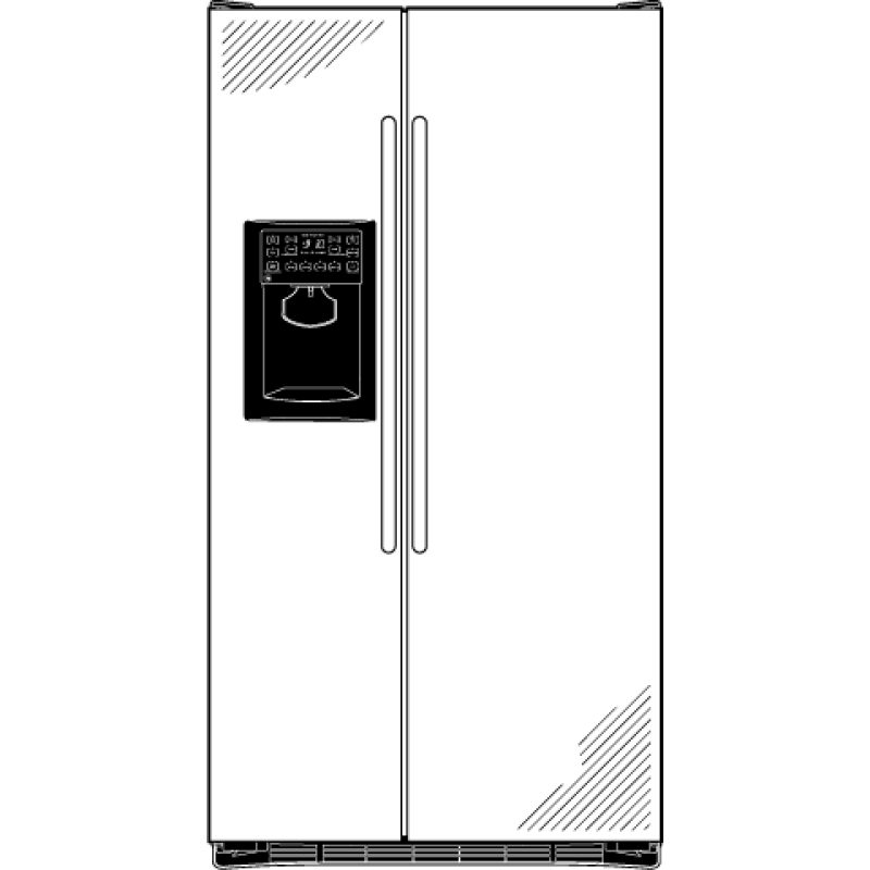 22.6 Cu. Ft. Stainless Side-By-Side Refrigerator with Dispenser GSS23LSTSS