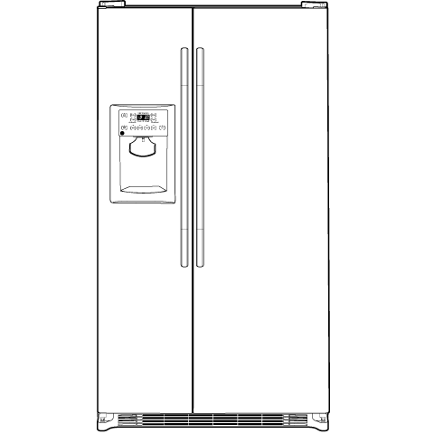 23.1 Cu. Ft. Side-By-Side Refrigerator with Dispenser GSS23QGTCC