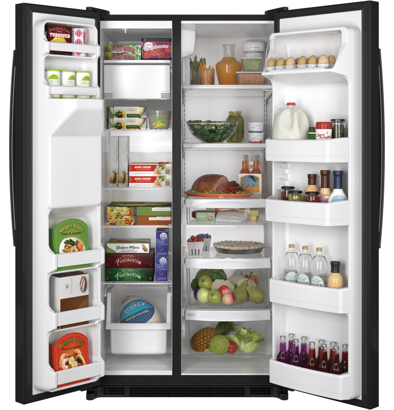 24.7 Cu. Ft. Side-By-Side Refrigerator GSS25ETHBB, product image 3 of 9