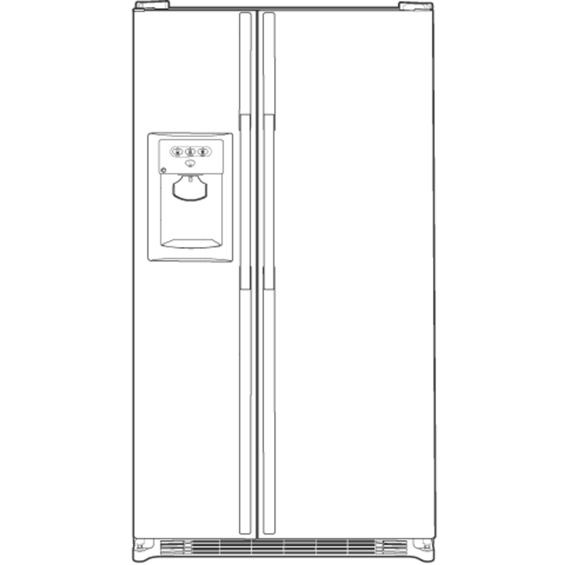 25.0 Cu. Ft. Side-By-Side Refrigerator with Dispenser GSS25IFPBB
