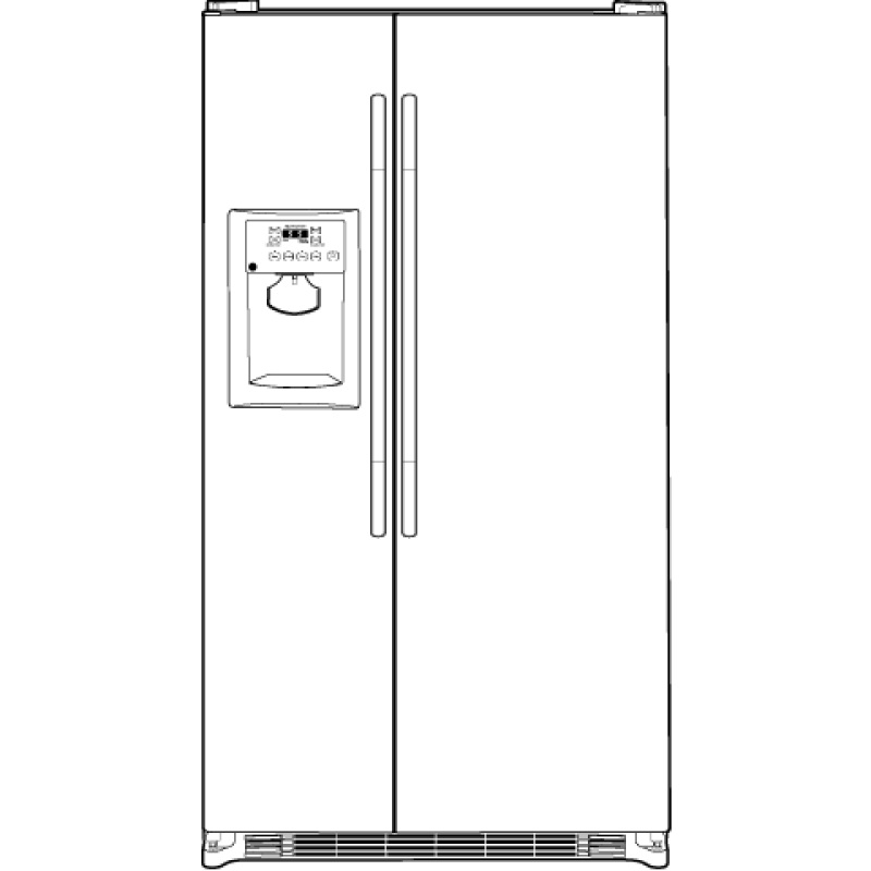 25.0 Cu. Ft. Side-By-Side Refrigerator with Dispenser GSS25JETCC