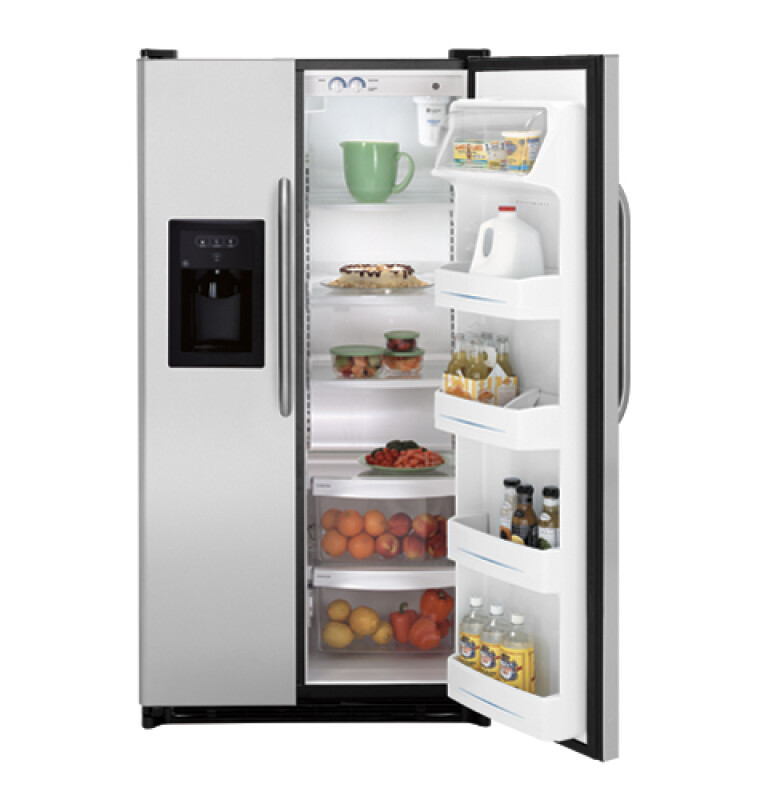 25.0 Cu. Ft. Capacity Stainless Side-By-Side Refrigerator with Dispenser GSS25JSRSS