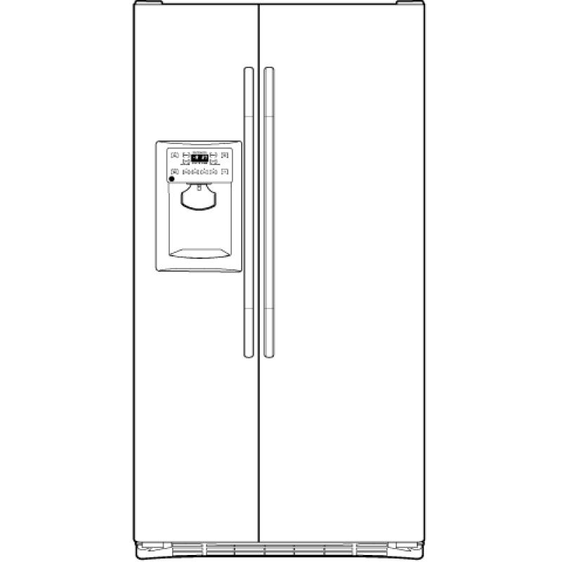 25.4 Cu. Ft. Side-By-Side Refrigerator with Dispenser GSS25KGTWW