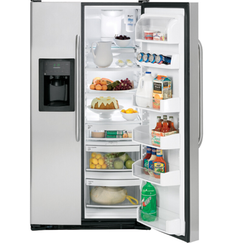 25.4 Cu. Ft. Stainless Side-By-Side Refrigerator with Dispenser GSS25KSTSS