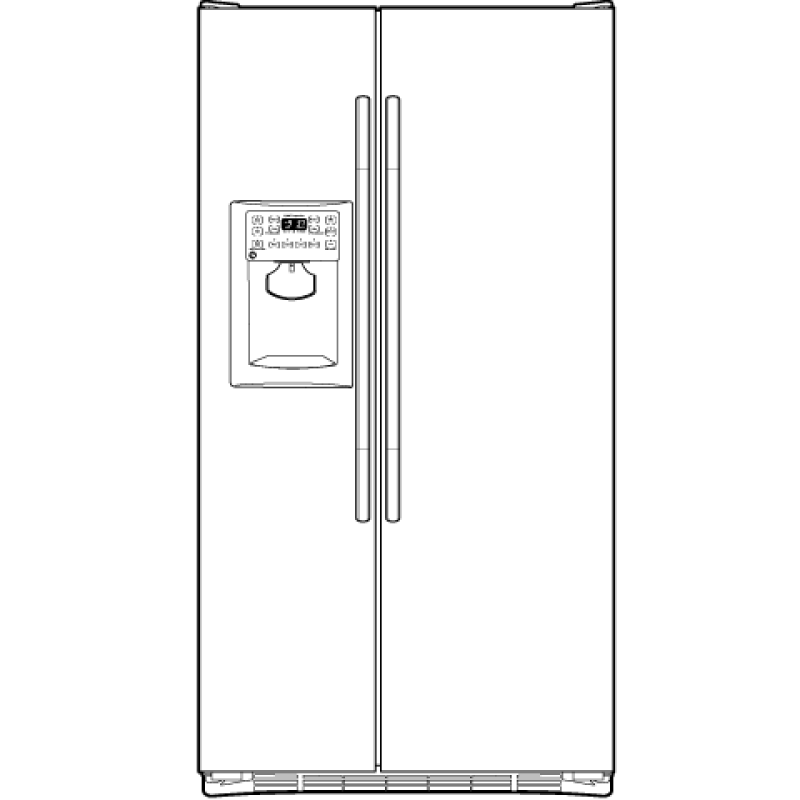 25.4 Cu. Ft. Side-By-Side Refrigerator with Dispenser GSS25LGTBB