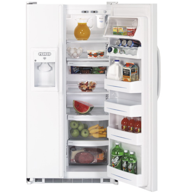 25.0 Cu. Ft. Capacity Side-By-Side Refrigerator with Dispenser GSS25QGPWW