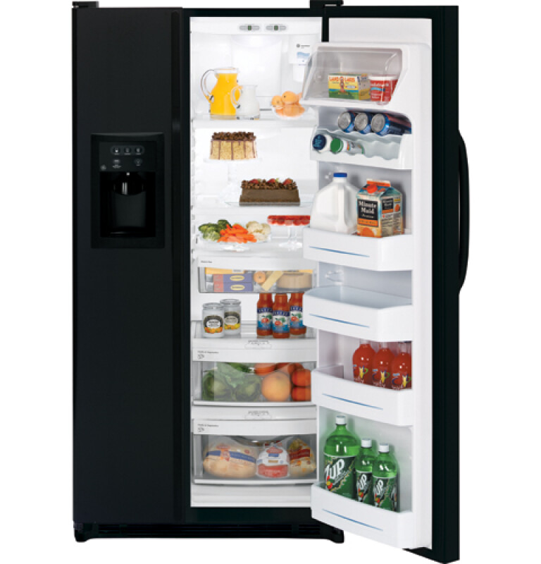 25.4 Cu. Ft. Capacity Side-By-Side Refrigerator with Dispenser GSS25QGSBB