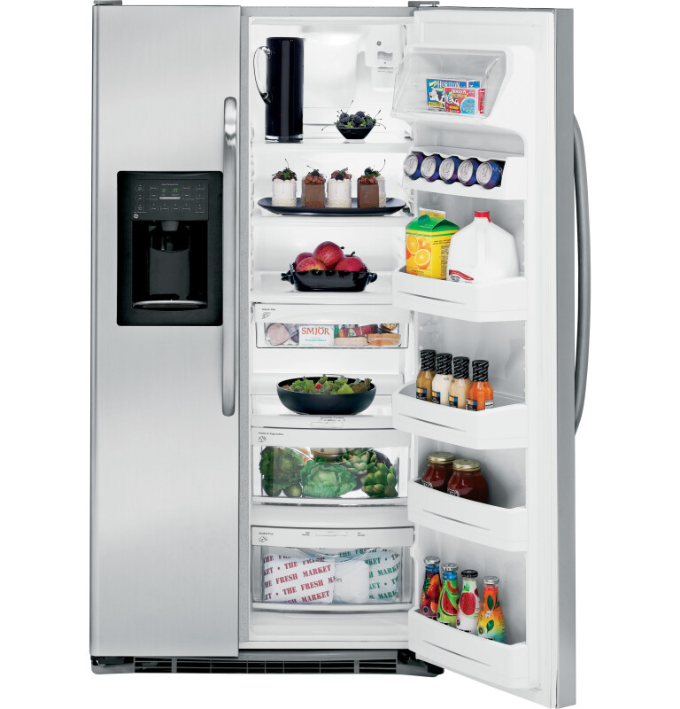25.4 Cu. Ft. Capacity Side-By-Side Refrigerator with Dispenser GSS25QSWSS