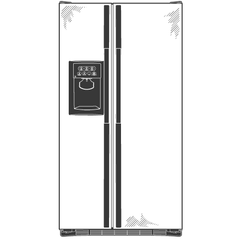 25.4 Cu. Ft. Stainless Side-by-Side Refrigerator GSS25XSRSS