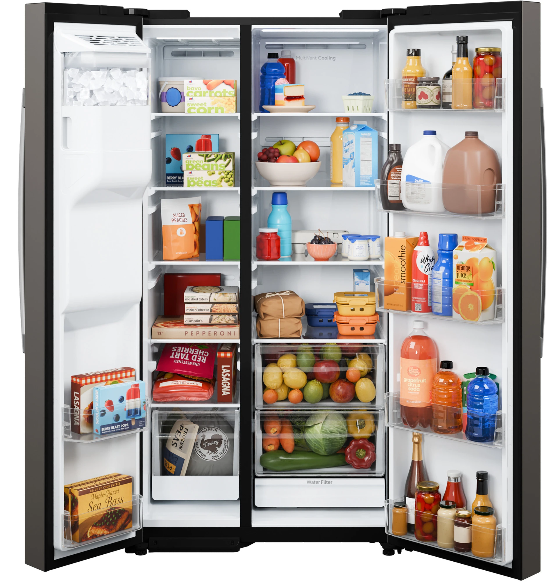 27.9 Cu. Ft. Side-By-Side Refrigerator with Extra Tall Dispenser and In-Door Icemaker GSS28NMYES