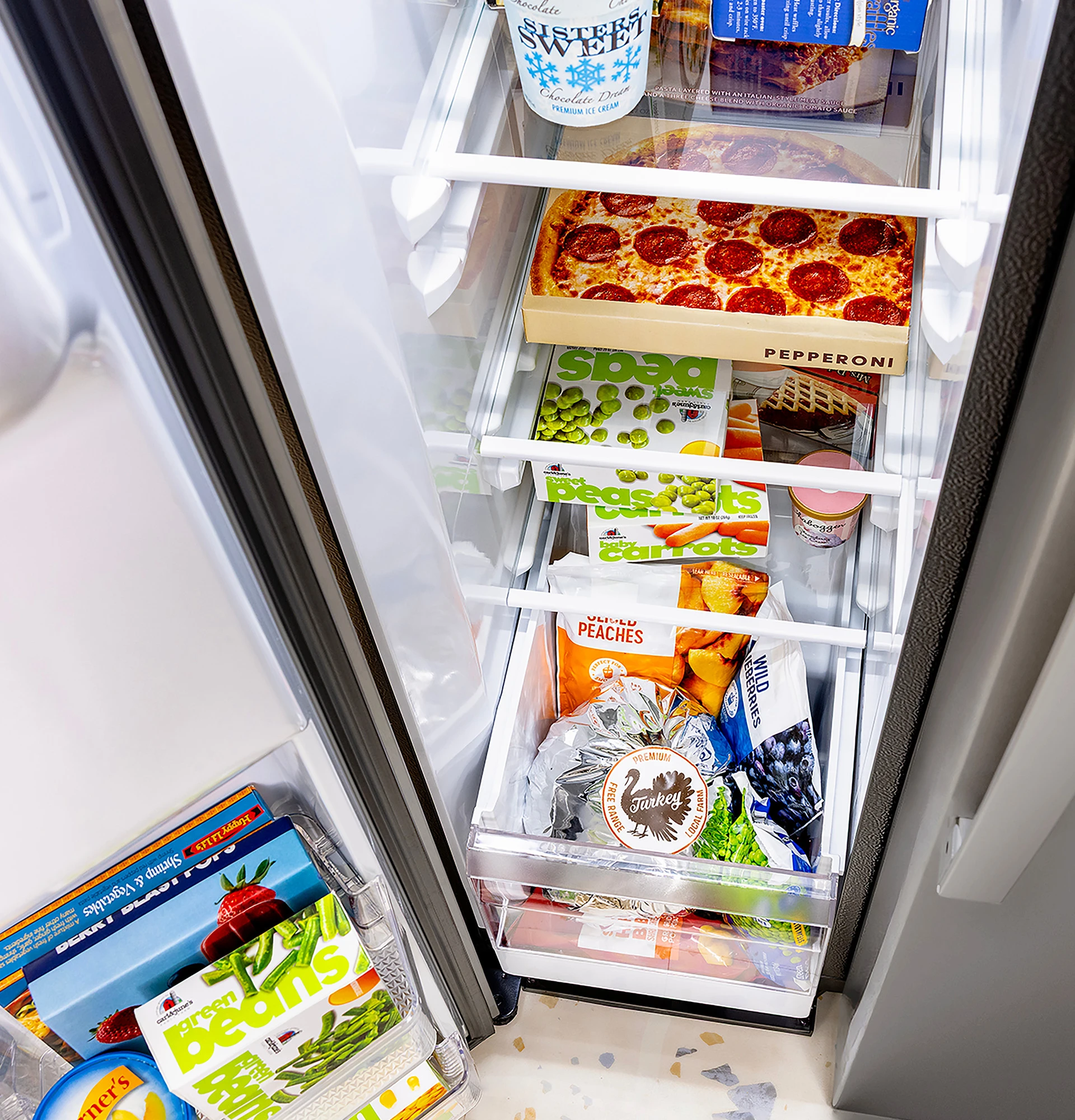 27.9 Cu. Ft. Side-By-Side Refrigerator with Extra Tall Dispenser and In-Door Icemaker GSS28NMYES